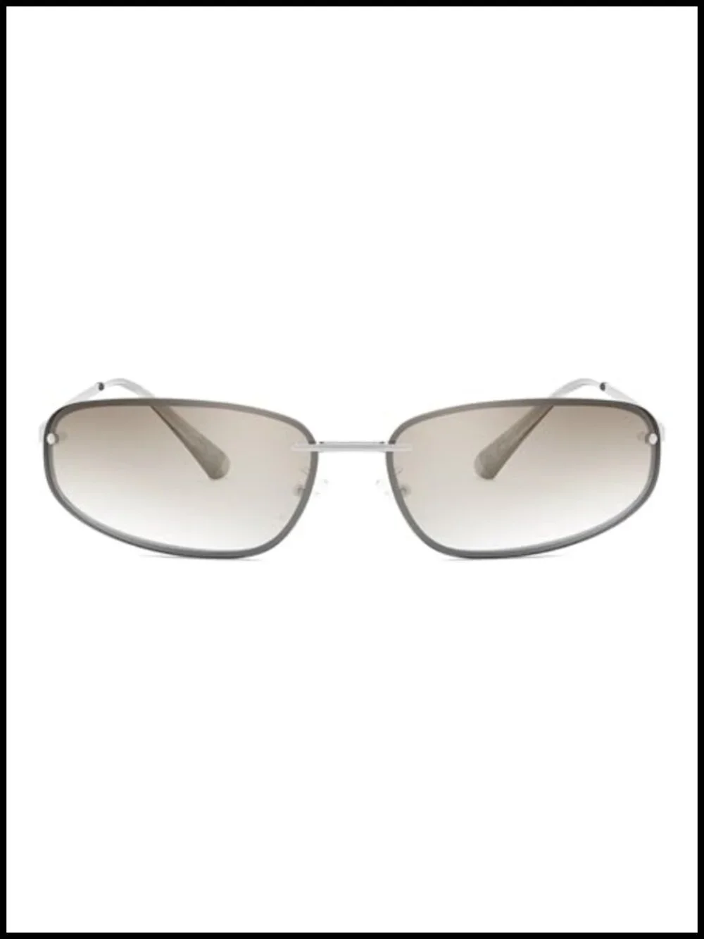 Trendy Y2K Semi-Rimless Metal Sunglasses with UV400 Protection